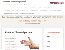 Tablet Screenshot of handarmvibrationsyndrome.org.uk